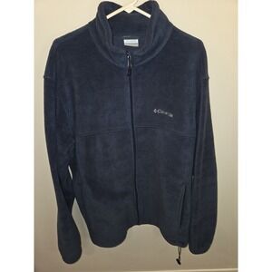Columbia Sweater‎ Mens XL Blue Fleece Full Zip Mock Neck Outdoor BRAND NEW!!